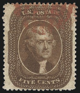 Sale 1024, Lot 73, 5c 1857-60 Issue (Scott 27-30A)