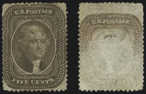 Sale 1024, Lot 75, 5c 1857-60 Issue (Scott 27-30A)