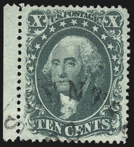 Sale 1024, Lot 77, 10c 1857-60 Issue (Scott 31-35)