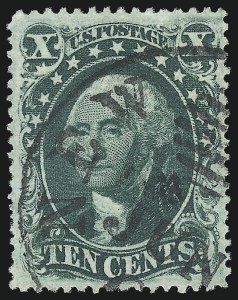 Sale 1024, Lot 79, 10c 1857-60 Issue (Scott 31-35)