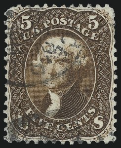 Sale 1024, Lot 89, 1861 Issue First Designs and First Colors (Scott 57-61)