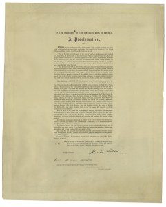 Sale 1025, Lot 108A, The Emancipation Proclamation