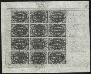 Sale 1025, Lot 34, Postmasters Provisionals: Providence R.I.