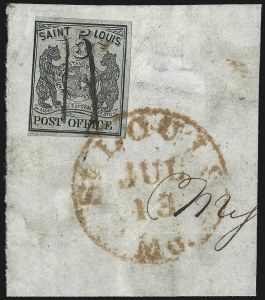 Sale 1025, Lot 35, Postmasters Provisionals: St. Louis Mo.