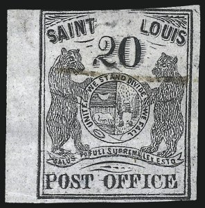 Sale 1025, Lot 52, Postmasters Provisionals: St. Louis Mo.