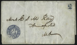 Sale 1025, Lot 9, Postmasters Provisionals: Annapolis Md.