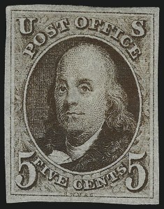Sale 1026, Lot 1107, 1847 Issue and 1875 Reproduction (Scott 1-4)