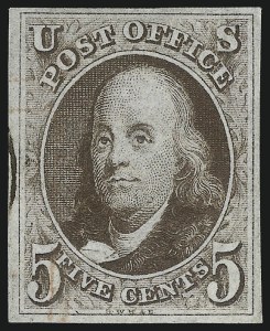 Sale 1026, Lot 1110, 1847 Issue and 1875 Reproduction (Scott 1-4)