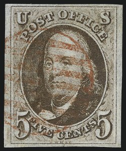 Sale 1026, Lot 1111, 1847 Issue and 1875 Reproduction (Scott 1-4)
