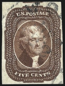 Sale 1026, Lot 1153, 1851-56 Issue (Scott 5A-17)