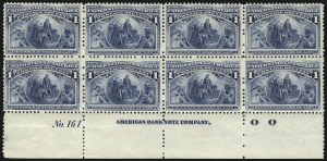 Sale 1026, Lot 1307, 1893 Columbian Issue (Scott 230-245)
