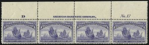 Sale 1026, Lot 1309, 1893 Columbian Issue (Scott 230-245)