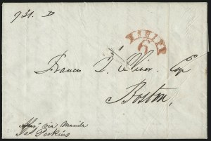 Sale 1026, Lot 1773, Railroad, Express and Ocean Mail Covers