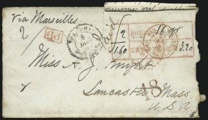 Sale 1026, Lot 1775, Railroad, Express and Ocean Mail Covers