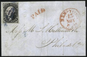 Sale 1026, Lot 1779, Postmasters Provisionals thru 1847 Issue on Cover