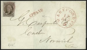 Sale 1026, Lot 1782, Postmasters Provisionals thru 1847 Issue on Cover