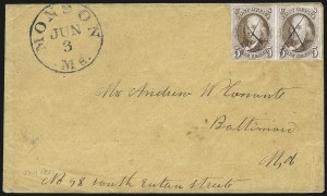 Sale 1026, Lot 1789, Postmasters Provisionals thru 1847 Issue on Cover