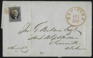 Sale 1026, Lot 1792, Postmasters Provisionals thru 1847 Issue on Cover
