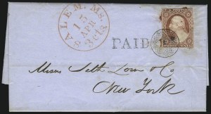 Sale 1026, Lot 1800, 1851-57 Issues on Cover
