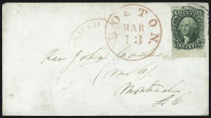 Sale 1026, Lot 1803, 1851-57 Issues on Cover