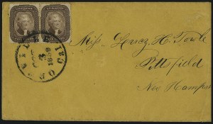 Sale 1026, Lot 1813, 1851-57 Issues on Cover