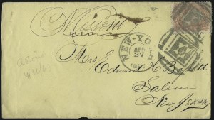 Sale 1026, Lot 1819, 1861-68 Issues on Cover