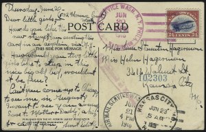 Sale 1026, Lot 1883, Air Post and Pioneer Flights thru Back-of-Book on Cover