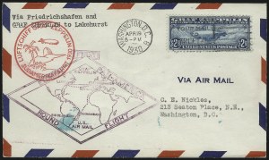 Sale 1026, Lot 1885, Air Post and Pioneer Flights thru Back-of-Book on Cover