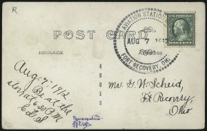 Sale 1026, Lot 1896, Air Post and Pioneer Flights thru Back-of-Book on Cover