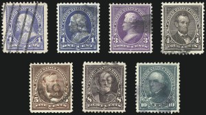 Sale 1027, Lot 131, 1894 Unwatermarked Bureau Issue (Scott 246-263)