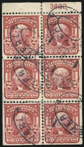 Sale 1028, Lot 316, 2c Shield Issue (Scott 319-320)