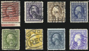 Sale 1028, Lot 323, 1908-09 Perf 12 Double-Line Watermark Issue (Scott 331-356)