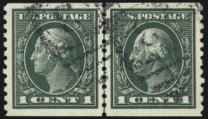 Sale 1028, Lot 389, 1913-15 Perf 10 Single-Line Watermark Issue (Scott 424-447)
