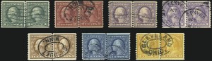 Sale 1028, Lot 414, 1916-22 Perf 10 Rotary Press Issues (Scott 486-491)