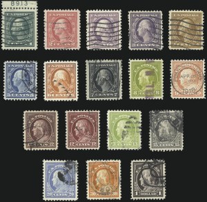 Sale 1028, Lot 416, 1917-19 Perf 11 Unwatermarked Issue (Scott 498-518b)