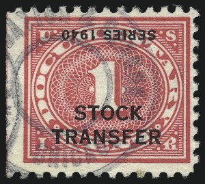 Sale 1031, Lot 1123, Stock Transfer