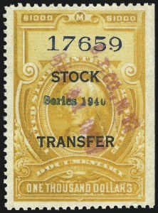 Sale 1031, Lot 1130, Stock Transfer