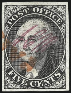 Sale 1032, Lot 3001, New York Postmasters Provisional (Scott 9X1a)