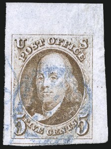 Sale 1032, Lot 3002, 5c-10c 1847 Issue and 1875 Reproduction of 1847 Issue (Scott 1-4)