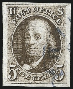 Sale 1032, Lot 3005, 5c-10c 1847 Issue and 1875 Reproduction of 1847 Issue (Scott 1-4)