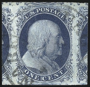 Sale 1032, Lot 3017, 1c 1851-56 Issue (Scott 5A-9)