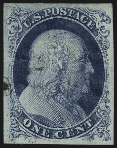 Sale 1032, Lot 3019, 1c 1851-56 Issue (Scott 5A-9)