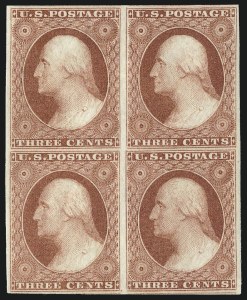 Sale 1032, Lot 3030, 3c 1851-56 Issue (Scott 10-11A)