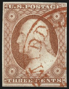 Sale 1032, Lot 3039, 3c 1851-56 Issue (Scott 10-11A)