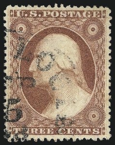 Sale 1032, Lot 3073, 1c-3c 1857-60 Issue (Scott 18-26A)