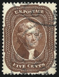 Sale Number 1032, Lot Number 3078, 5c-90c 1857-60 Issue (Scott 27-39)