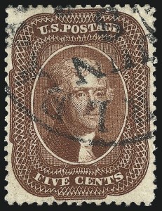 Sale 1032, Lot 3079, 5c-90c 1857-60 Issue (Scott 27-39)