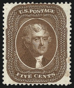 Sale Number 1032, Lot Number 3082, 5c-90c 1857-60 Issue (Scott 27-39)