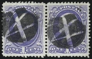 Sale 1032, Lot 3216, 1870-71 National Bank Note Co. Issue, H and I Grills (Scott 134-144, 135A-141A)