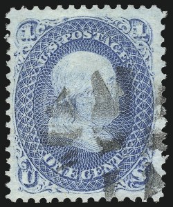 Sale 1033, Lot 4048, 1861-68 Issues and 1875 Re-Issue (Scott 56-102), 1c Blue, E. Grill (86) Sale 1033, Lot 4048, 1861-68 Issues and 1875 Re-Issue (Scott 56-102)